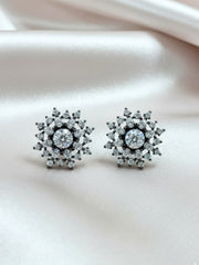 Black Dahlia Zirconia Earrings