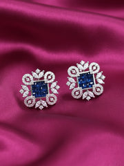 Blue Zuri Zirconia Earrings