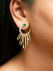 Cascade Zirconia Green Earrings