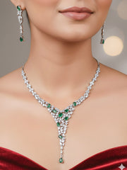 Celestia Zirconia Green Necklace Set