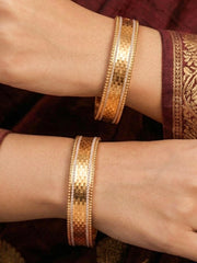 Chandrika Gold Bangles- Set of 2 (Multiple Sizes)