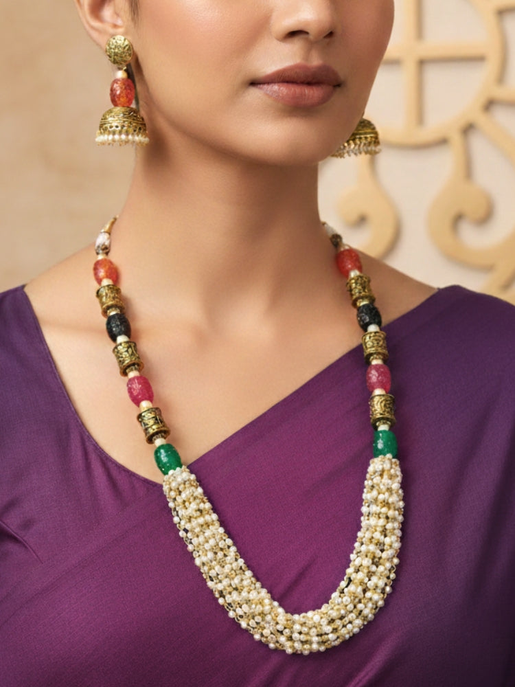 Charvi Pearl Necklace Set