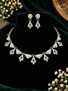 Arabella Zirconia Green Necklace Set