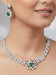 Cressida Zirconia Green Necklace Set
