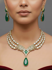Danube Polki Green Necklace Set