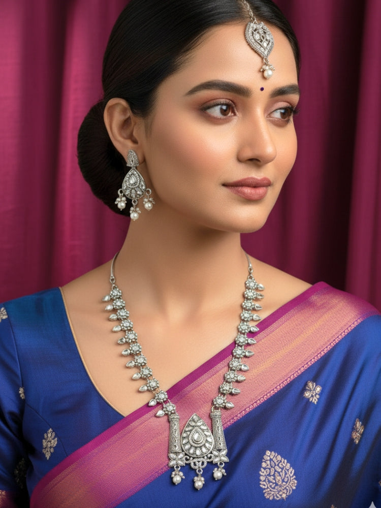 Devaki Oxidised Necklace Set