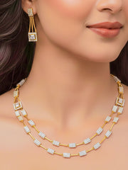 Diora Zirconia White Necklace Set