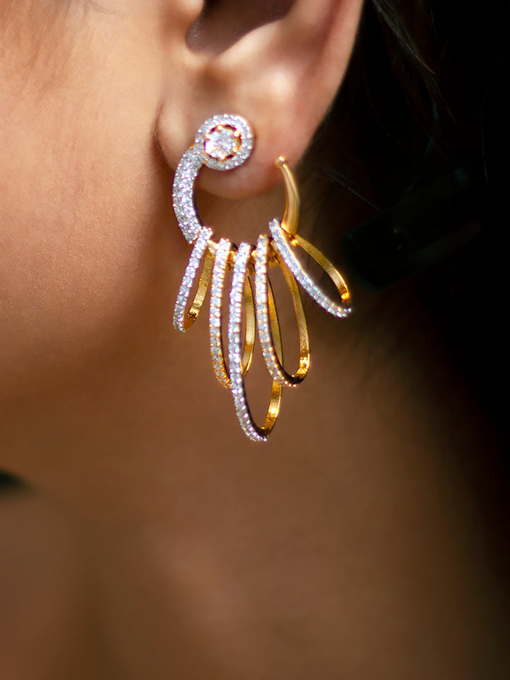 Cascade White Earrings