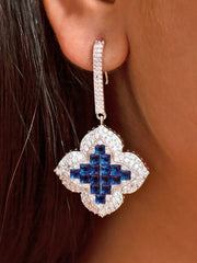 Eloisa Zirconia Blue Earrings