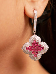 Eloisa Zirconia Pink Earrings
