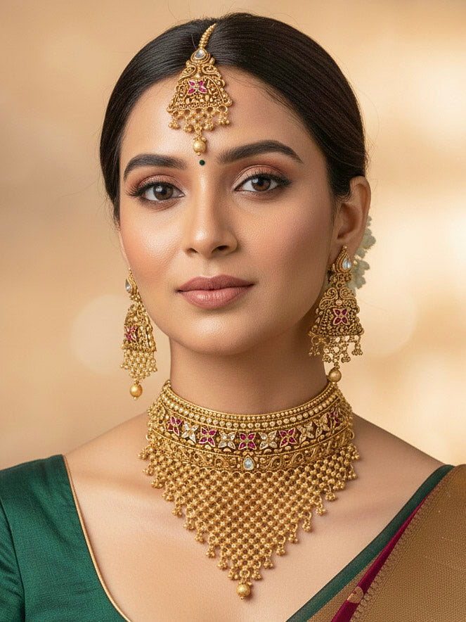 Fareedan Aadh Heritage Necklace Set