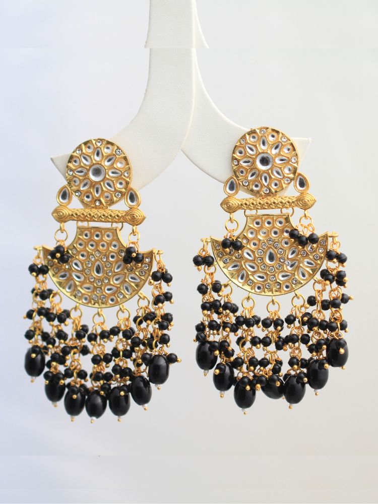 Black Neha Long Earrings