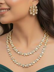Flora Polki Necklace Set