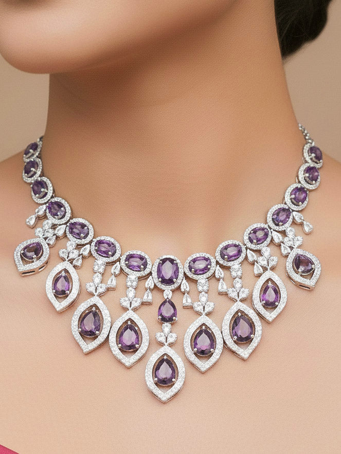 Purple Valerie Necklace Set