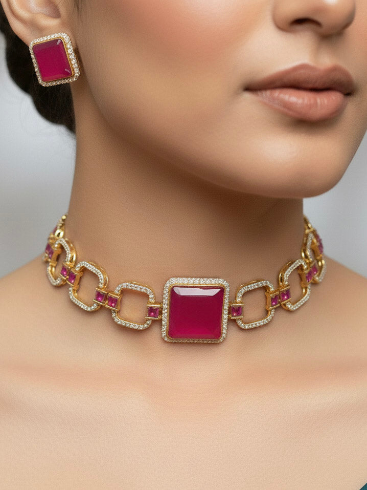 Rigel Rani Pink   Necklace Sets