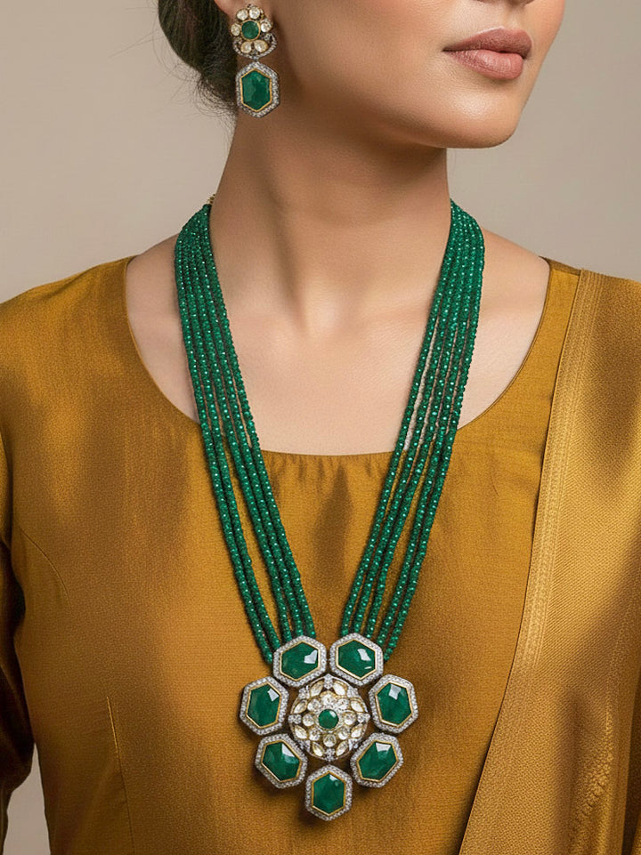 Shravani Green Necklace Set