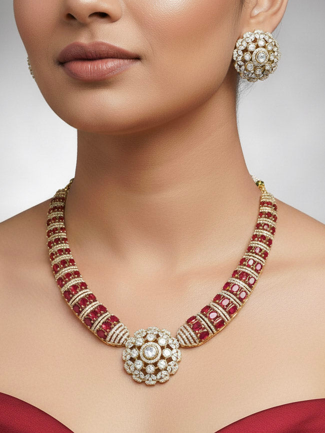 Amelisse Red Necklace Sets