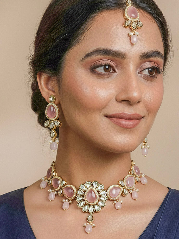 Pink Aurora Necklace Set