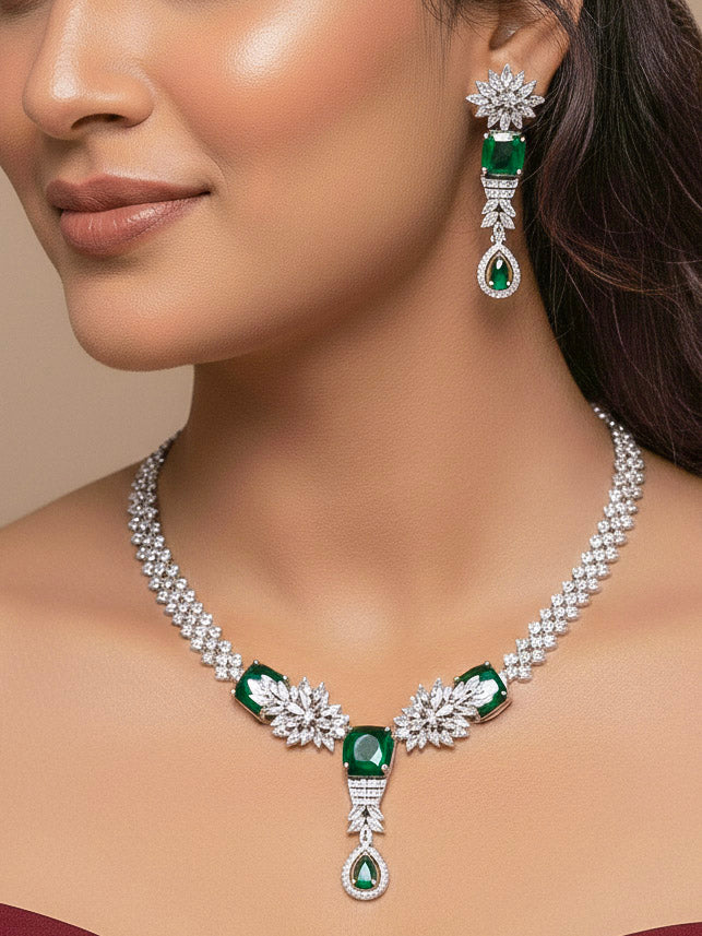 Serena Green Necklace Set