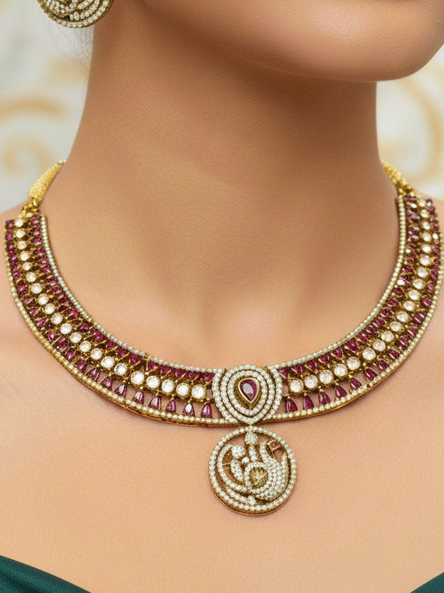 Harini Red Necklace Sets