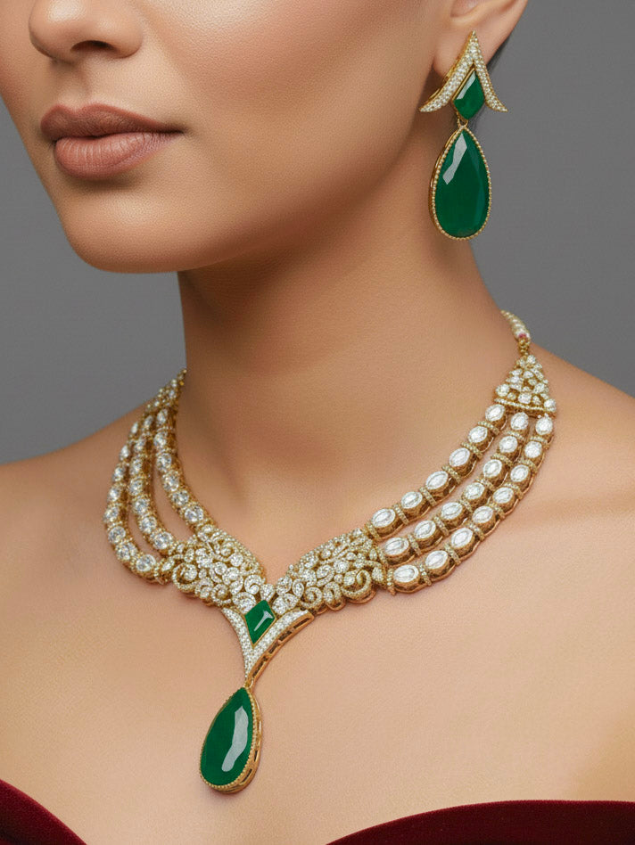Danube Green Necklace Set