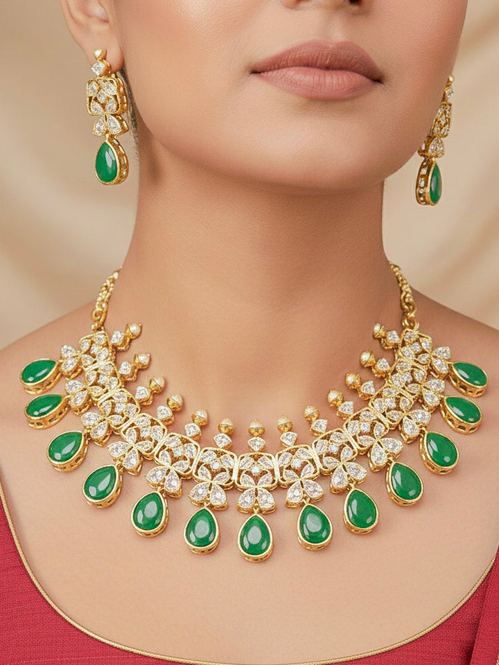 Rani Dark Green Necklace Set