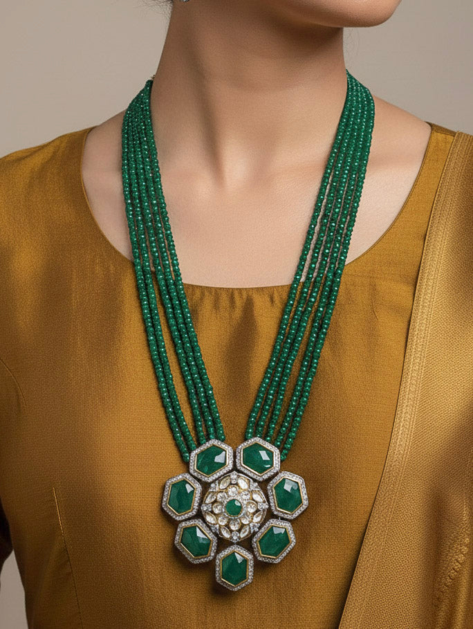 Shravani Green Necklace Set