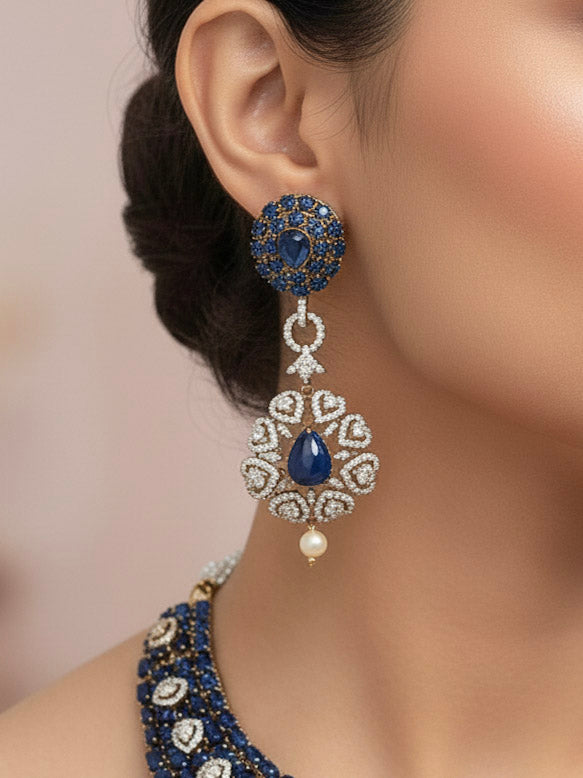 Gizelle Navy Blue Necklace Set