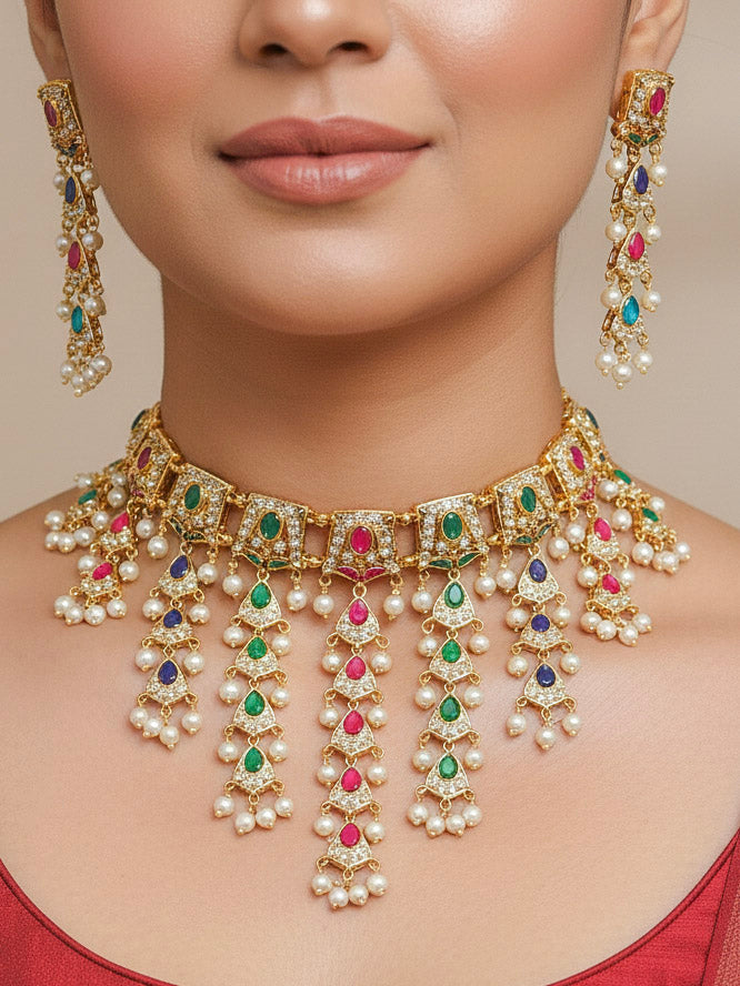 Aarini Jadau Necklace Set