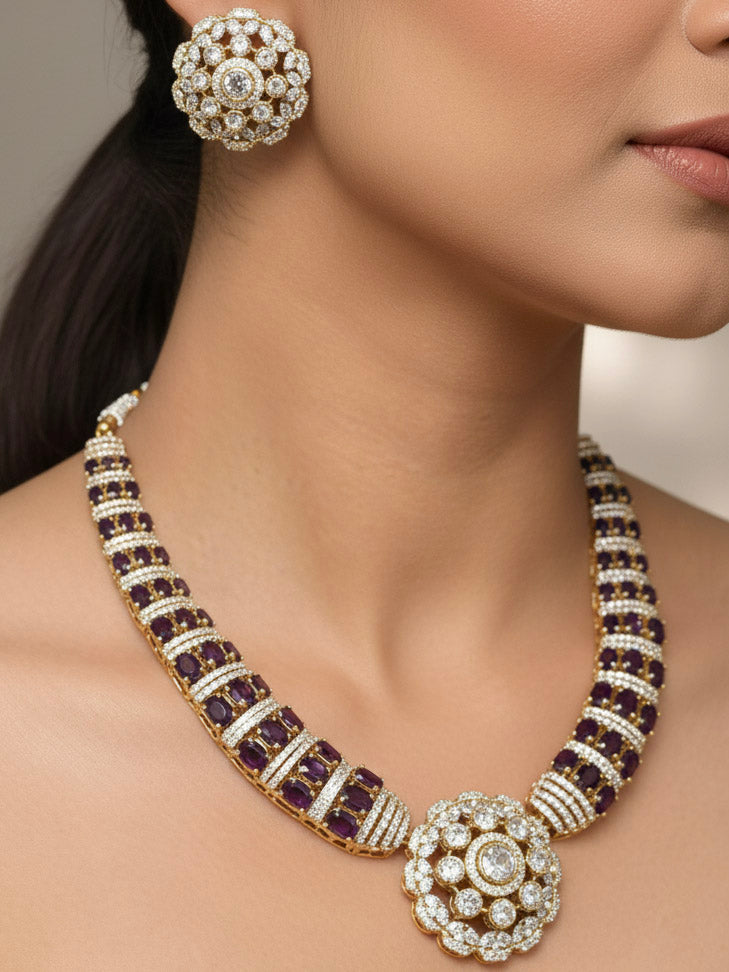 Amelisse Purple Necklace Sets