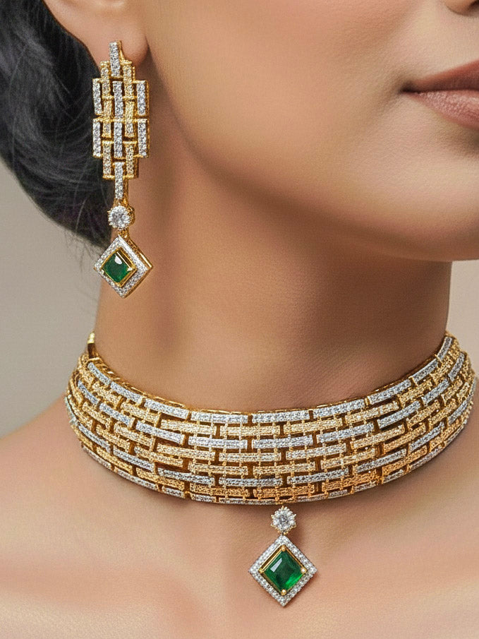 Meliora Green Necklace Set