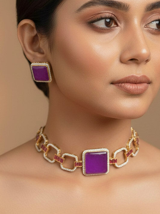 Rigel Purple Necklace Sets
