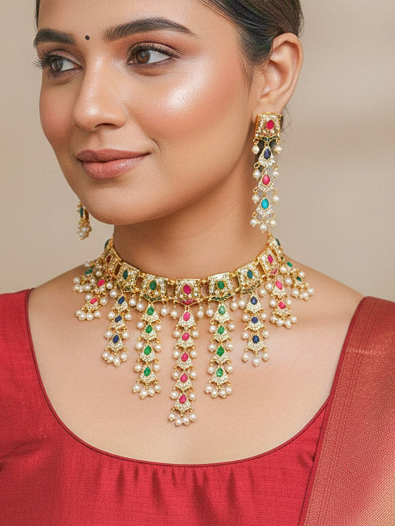 Aarini Jadau Necklace Set