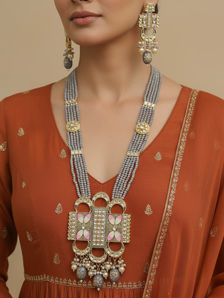 Grey Sana Necklace Set