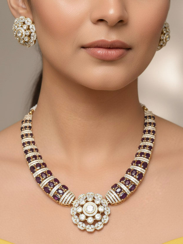 Amelisse Purple Necklace Sets