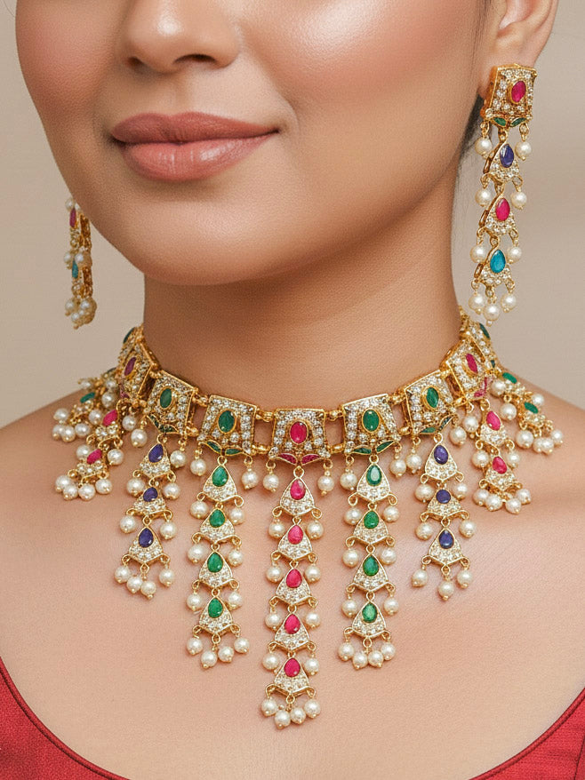 Aarini Jadau Necklace Set
