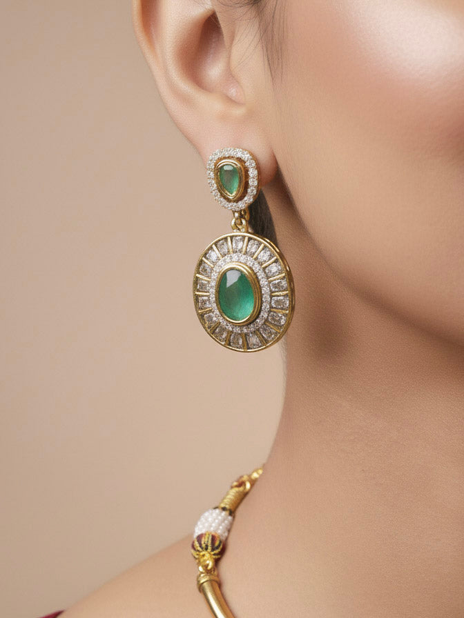 Tarunika Mint Green Hasli Necklace Set