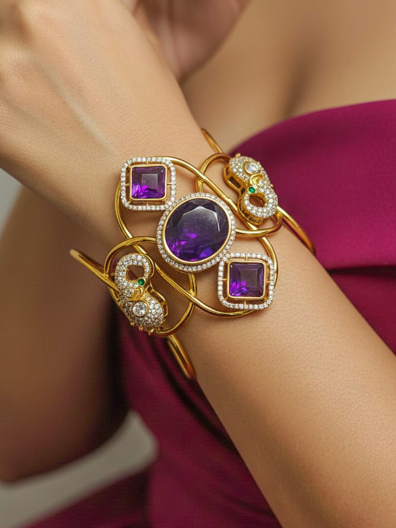 Farah  Purple Bracelet (Adjustable)