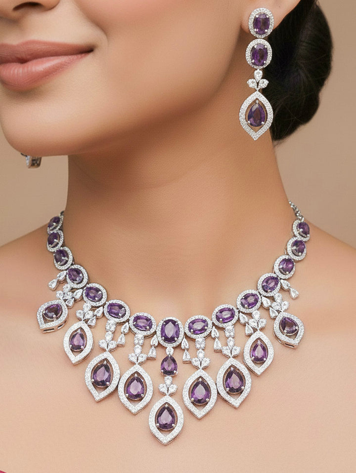 Purple Valerie Necklace Set