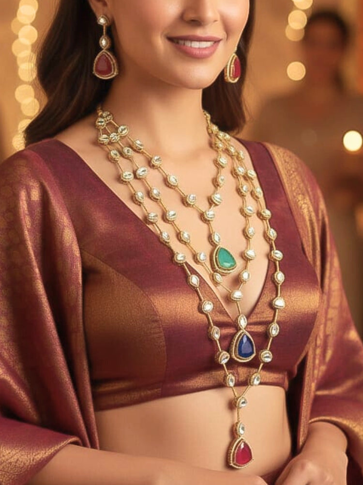 Girinandini Polki Necklace Set
