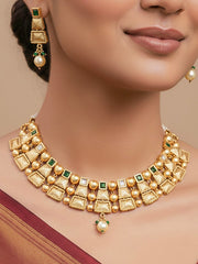 Green Sheetla Rajwadi Necklace Set
