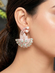 Hansini Zirconia Mint Green Earrings