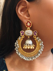 Jhanak Pink Oxidized Earrings
