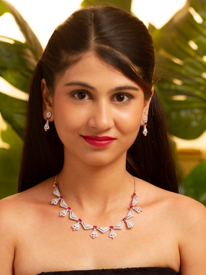 Arabella Red Necklace Set