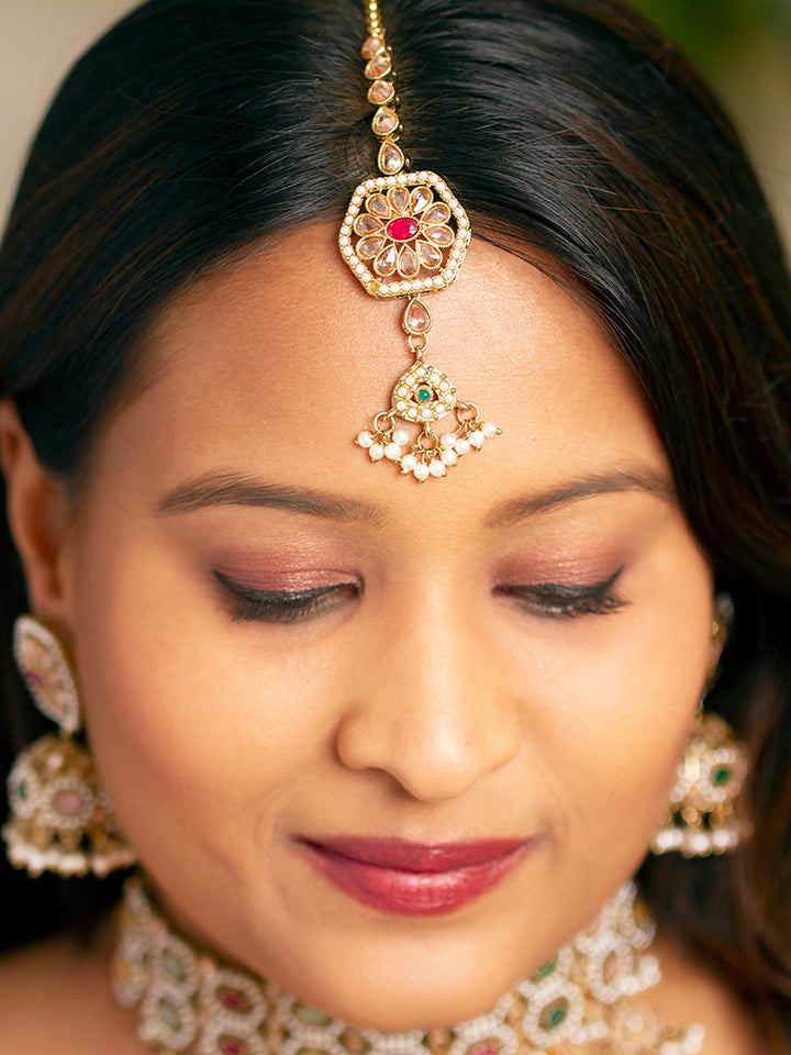 Multicolor Vedanshi Choker Necklace Set