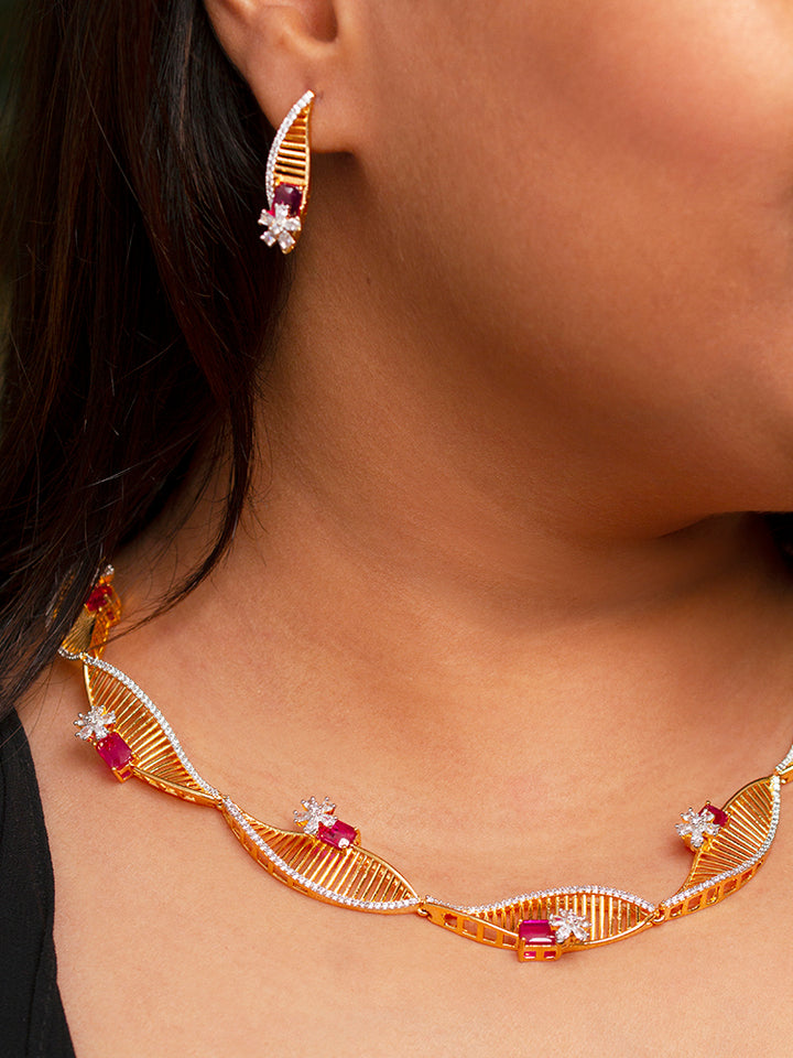 Zorya Red Necklace Set