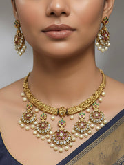 Malini Gold Hasli Necklace Set