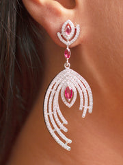 Marcelline Zirconia Red Earrings