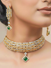Meliora Zirconia Green Necklace Set