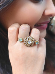 Mint Green Octavia Ring